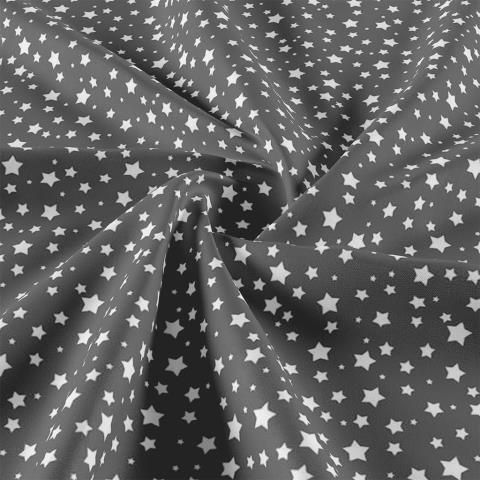 Bavlněný perkál Hvězdičky šedá - š. 150 cm 